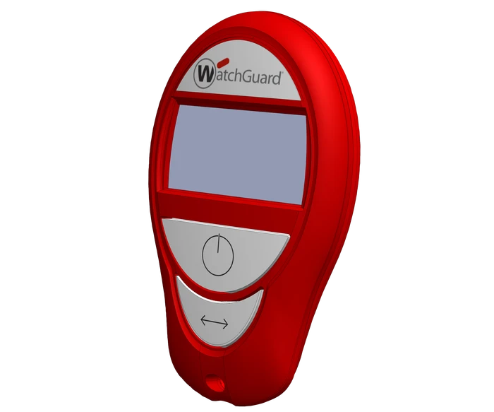 Foto oficial do token físico OTP WatchGuard AuthPoint, com visor e botão
