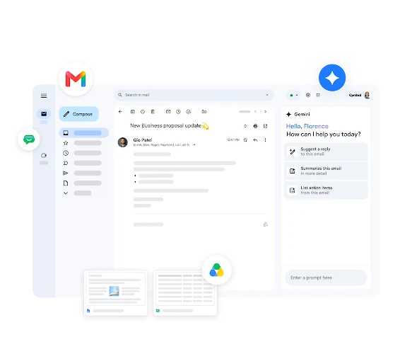 Demonstração oficial de uso do Gemini no Gmail