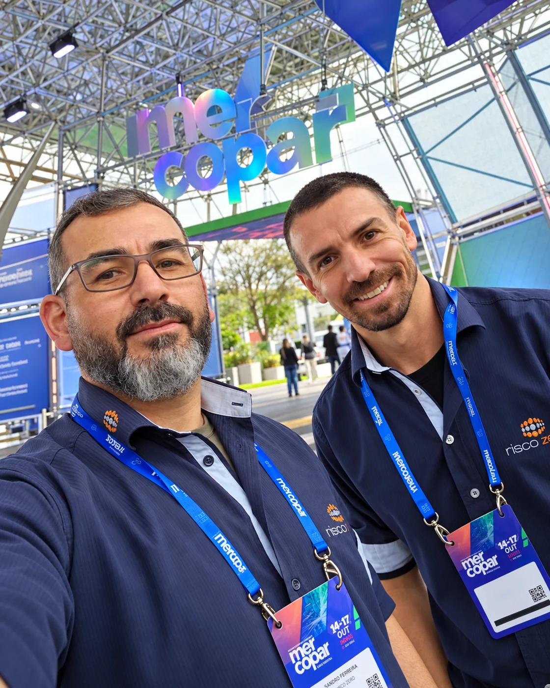 Sandro e Diego, sócios da Risco Zero, na Mercopar